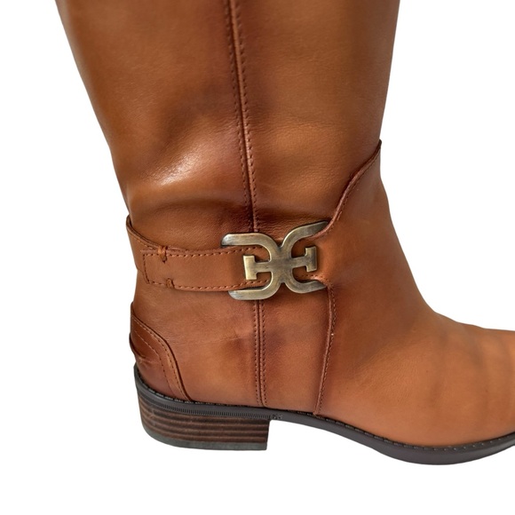 Sam Edelman Prisilla Fall Winter Casual Chic Leather Knee High Riding Boot Brown - Picture 10 of 15